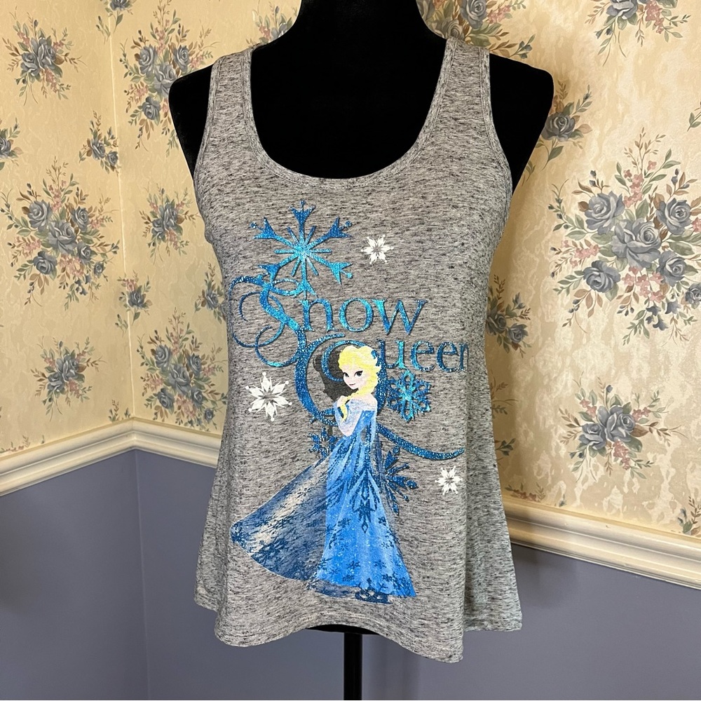 Disney Frozen Gray Elsa Snow Queen Tank Top, Size S